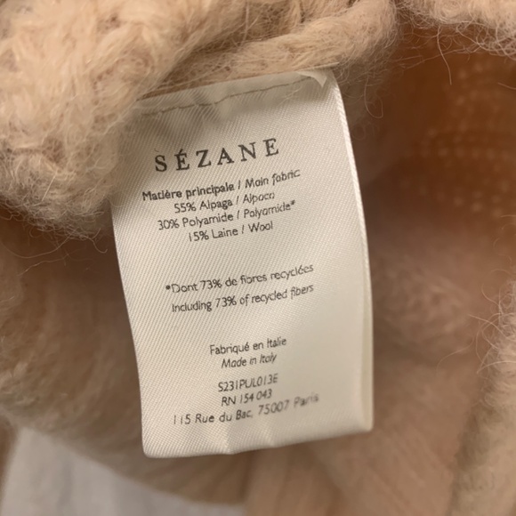 Sezane Cream Ribbed Sweater - Picture 5 of 6